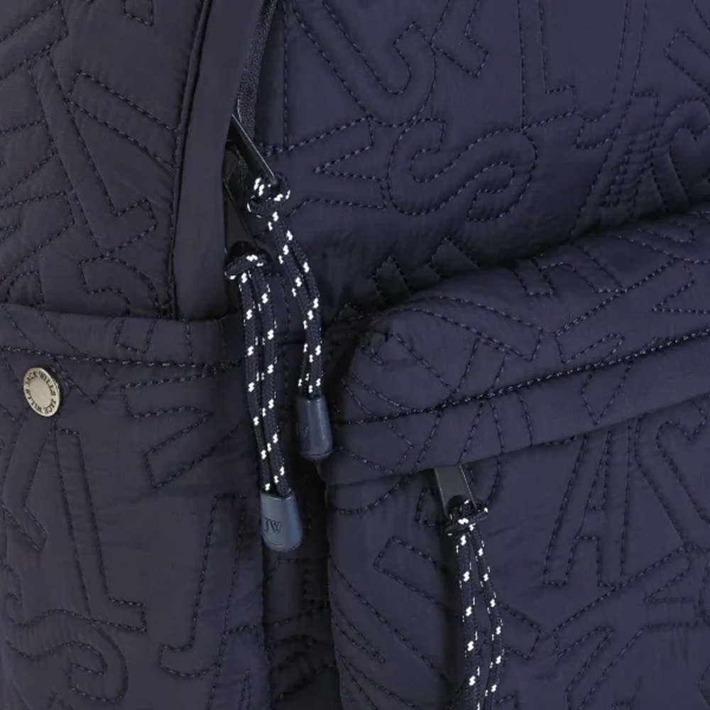 Quilted Navy Backpack - Picture 6 of 10